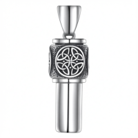 wholesale 925 Sterling Silver Celtic Knot Urn Pendant Necklace s for Ashes - 20+2 inch Chain (Men/Women)-Celtic Knot Spinner Urn Without Chain