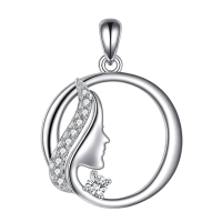 wholesale 925 Sterling Silver Alphabet A Z Initial Letter Pendant Necklace for Women Jewelry Gifts-O Without Chain