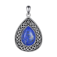 wholesale 925 Sterling Silver Celtic Knot Pendant With Moonstone-lapis lazuli necklace Without Chain