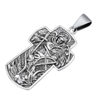 wholesale 925 Sterling Silver Guardian Angel Cross Necklace with Chain - Religious s for Men & Women-Saint Michael Necklace-1 Without Chain