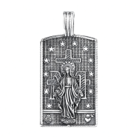 wholesale 925 Sterling Silver Jesus Pendant Necklace With Cross And Stars Design-Miraculous Medal Without Chain