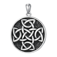 wholesale 925 Sterling Silver Celtic Knot Pendant Necklace-Celtic Knot Cross Without Chain