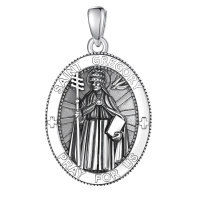 wholesale 925 Sterling Silver Patron Saint Medal Amulet Necklace for Men 2 5mm 22 +2 Chain-A41-Saint Gregory Without Chain