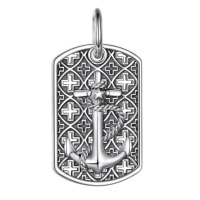 wholesale 925 Sterling Silver Nautical Anchor & Rope Design Dog Tag Pendant Necklace for Men Women-Anchor Without Chain