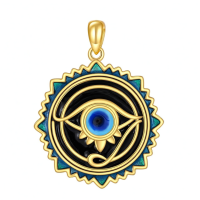 wholesale 925 Sterling Silver Evil Eye Pendant Necklace-A-Evil Eye Without Chain