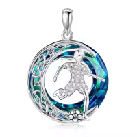 wholesale 925 Sterling Silver Soccer Player Pendant Necklace Sporty s for Women-Soccer Without Chain