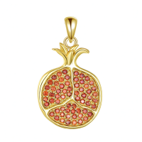 wholesale 925 Sterling Silver Pomegranate Pendant Necklace-Pomegranate Without Chain