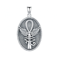 wholesale 925 Sterling Silver Egyptian Ankh Pendant Necklace-A-ANKE Without Chain