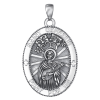 wholesale 925 Sterling Silver Patron Saint Medal Amulet Necklace for Men 2 5mm 22 +2 Chain-A48-Saint Genesius Without Chain