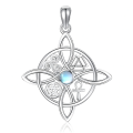 wholesale 925 Sterling Silver Celtic Cross Pendant With Ruby Gemstone-0-102