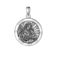 wholesale 925 Sterling Silver Patron Saint Medal Amulet Necklace for Men 2 5mm 22 +2 Chain-A20-Saint Joseph Without Chain