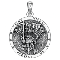 wholesale 925 Sterling Silver Saint Michael Protect Us Pendant Necklace-A03-St Michael Without Chain