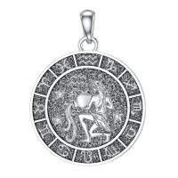 wholesale 925 Sterling Silver Zodiac Water Bearer Necklace-Aquarius Without Chain