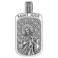 wholesale 925 Sterling Silver Saint Jude Pendant Necklace for Men Women Catholic Christian s 36 Chain-03 Saint Jude Without Chain