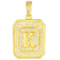 wholesale Gold Filled 925 Sterling Silver Letter Jewelry Necklace for Women Gift for Mom Wife Birthday Anniversary Christmas-Letter K Without Chain