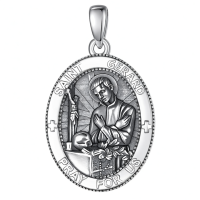 wholesale 925 Sterling Silver Patron Saint Medal Amulet Necklace for Men 2 5mm 22 +2 Chain-A35-Saint Gerard Without Chain