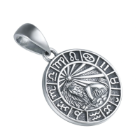 wholesale 925 Sterling Silver Leo Lion Zodiac Sign Pendant Necklaces for Men Women Astrology s-Leo Silver-Leo-Silver Without Chain