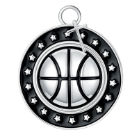 wholesale 925 Sterling Silver Tennis Ball Star Pendant Necklace Cross Charm Never Give Up Inspirational Gift-04-Basketball Without Chain