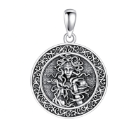 wholesale 925 Sterling Silver Medusa Head Pendant Necklaces for Women Gothic s 45cm Chain Length-Medusa Without Chain