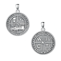 wholesale 925 Sterling Silver Skull Pendant Necklace  Stoic Virtues Amor Fati Nature Jewelry for Men Women Gifts 36 Chain-Silver_0 Without Chain