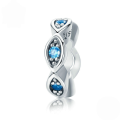 wholesale S925 sterling silver demon eye bead bracelet with colorful oil-filled eye charms-0-4