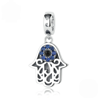 wholesale S925 sterling silver demon eye bead bracelet with colorful oil-filled eye charms-undefined