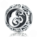wholesale Metal S925 silver DIY letter beads, hollow initials, bracelet charms, factory direct-0-8