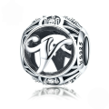 wholesale Metal S925 silver DIY letter beads, hollow initials, bracelet charms, factory direct-0-25