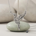 wholesale 925 Sterling Silver Celtic Knot Hummingbird Pendant Necklace Oxidized Finish-0-1