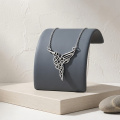 wholesale 925 Sterling Silver Celtic Knot Hummingbird Pendant Necklace Oxidized Finish-0-2