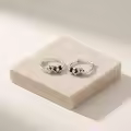 wholesale 925 Sterling Silver Adorable Panda Charm Hoop Earrings in Sterling -0-2