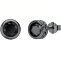 wholesale 925 Sterling Silver Black Onyx Stud Earrings-0-0