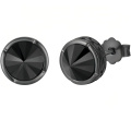 wholesale 925 Sterling Silver Stud Earrings Black Plated Round Cut Zircon-0-0