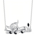 wholesale 925 Sterling Silver Unicorn Sleeping Necklace-0-0