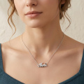 wholesale 925 Sterling Silver Unicorn Sleeping Necklace-0-3