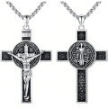 wholesale 925 Sterling Silver Crucifix Pendant Necklace Cross Christ Jesus Catholic Christian Jewelry-0-0