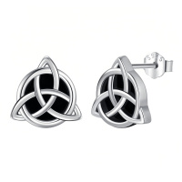 wholesale 925 Sterling Silver Celtic Knot Stud Earrings Wholesale For Women Elegant And Classic Design-Stud-Stud