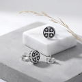 wholesale 925 Sterling Silver Jerusalem Cross Stud Earrings Black Oxidized Zircon Accents-0-1