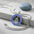 wholesale 925 Sterling Silver Saint Peregrine Religious Pendant Necklace-0-2