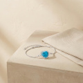 wholesale 925 Sterling Silver Heart Turquoise Bracelet-0-2