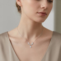 wholesale 925 Sterling Silver Angel Wing Pendant Necklace Wholesale With Moonstone Drop-0-3