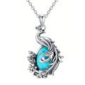 wholesale 925 Sterling Silver Phoenix Pendant Necklace-0-0