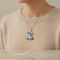 wholesale 925 Sterling Silver Giraffe Pendant With Heart Zircon-0-2