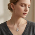 wholesale 925 Sterling Silver Dragon Heart Zircon Pendant Necklace For Women-0-3