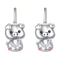wholesale 925 Sterling Silver Cute Piglet Earrings Pair-0-0