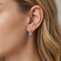 wholesale 925 Sterling Silver Cute Tiger Cub Drop Earrings Platinum Plated Animal Jewelry-0-3