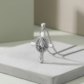 wholesale 925 Sterling Silver Oxidized Praying Hands Rosary Cross Pendant Necklace-0-1