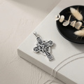 wholesale 925 Sterling Silver St Michael The Archangel Celtic Cross Charm Pendant-0-2