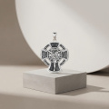 wholesale 925 Sterling Silver Celtic Cross Jesus Crucifix Pendant Necklace For Men Women-0-1