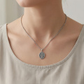 wholesale 925 Sterling Silver Saint Benedict Medal Pendant Necklace-0-3